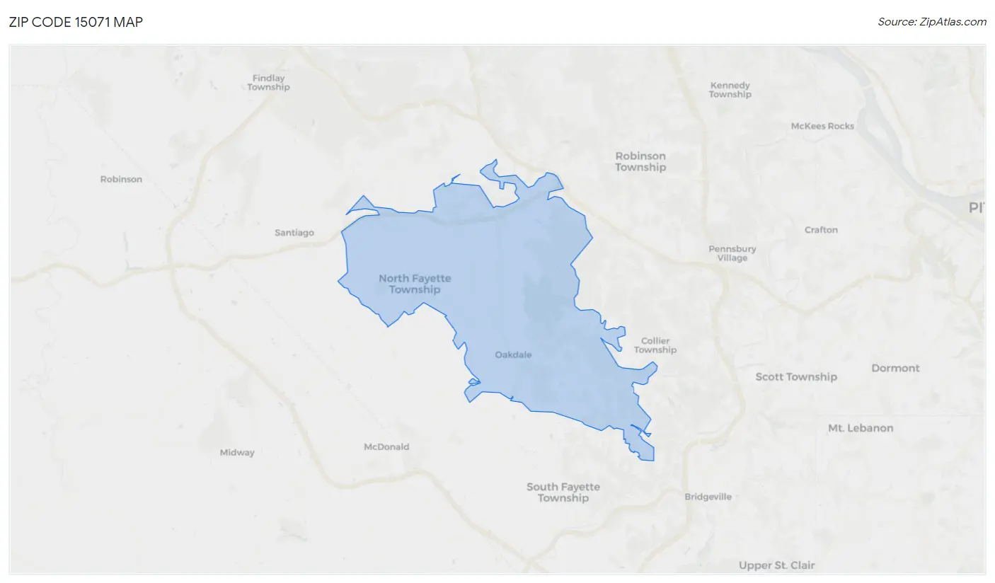 Zip Code 15071 Map