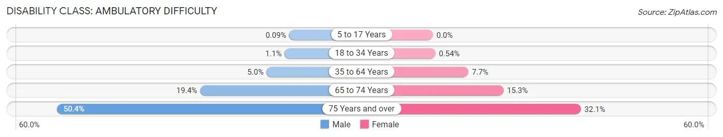 Disability in Zip Code 15202: <span>Ambulatory Difficulty</span>