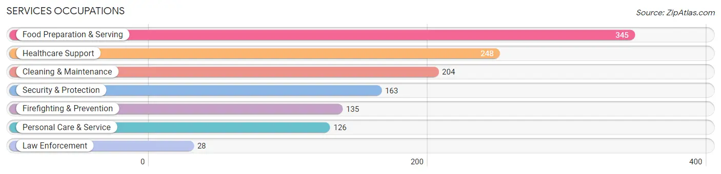 Services Occupations in Zip Code 15218