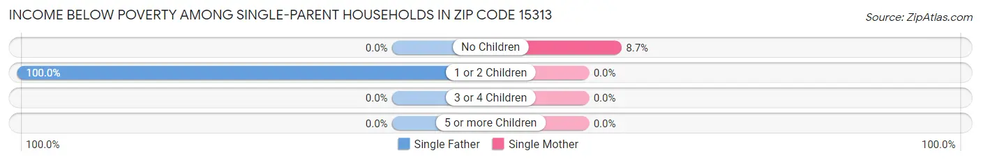 Income Below Poverty Among Single-Parent Households in Zip Code 15313