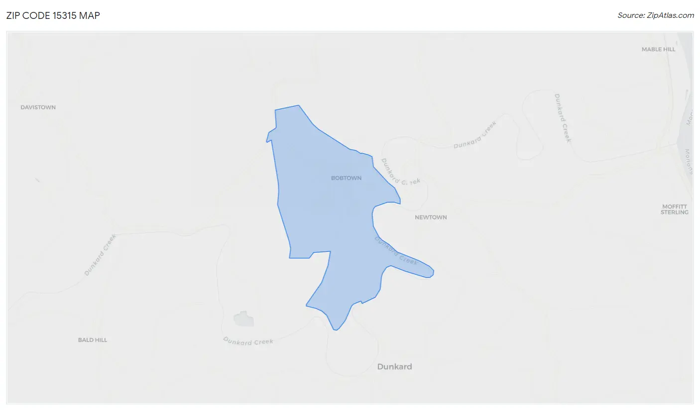 Zip Code 15315 Map