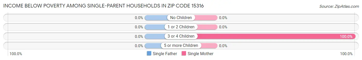 Income Below Poverty Among Single-Parent Households in Zip Code 15316