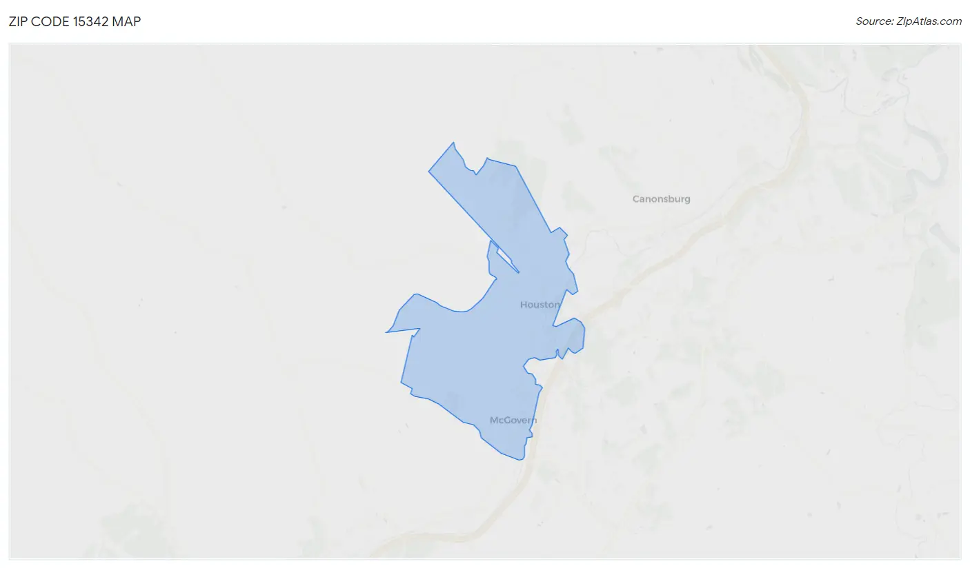 Zip Code 15342 Map