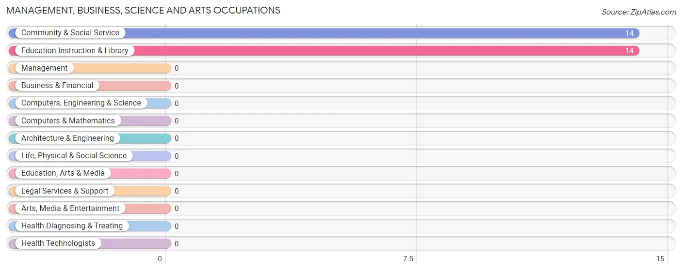 Management, Business, Science and Arts Occupations in Zip Code 15539