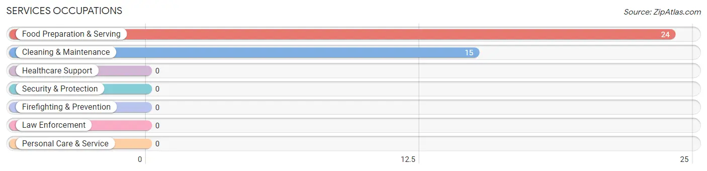 Services Occupations in Zip Code 15662