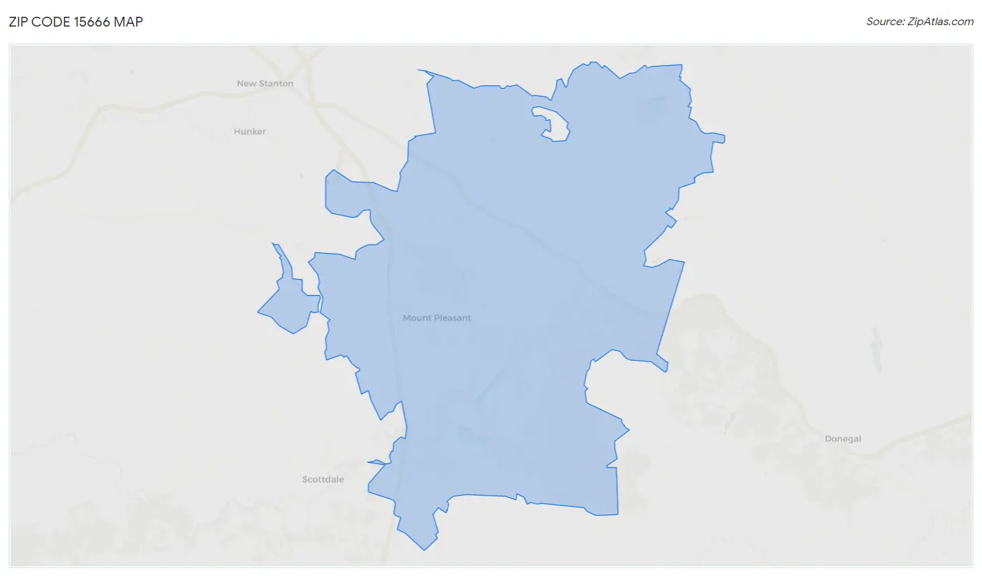 Zip Code 15666 Map