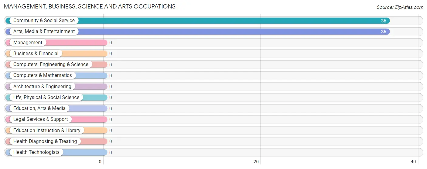 Management, Business, Science and Arts Occupations in Zip Code 15693