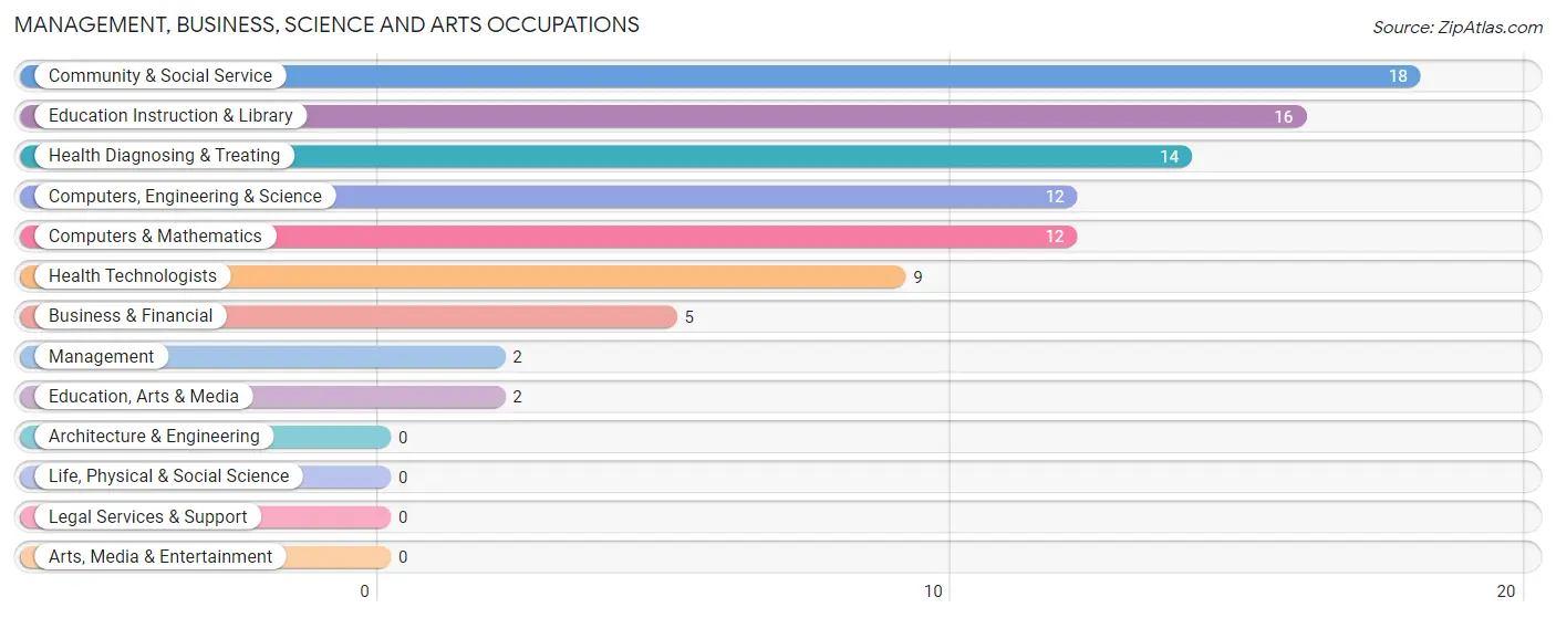 Management, Business, Science and Arts Occupations in Zip Code 15715