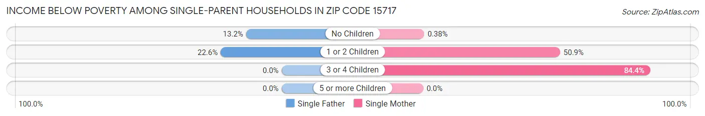 Income Below Poverty Among Single-Parent Households in Zip Code 15717
