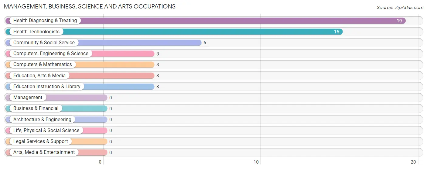 Management, Business, Science and Arts Occupations in Zip Code 15738