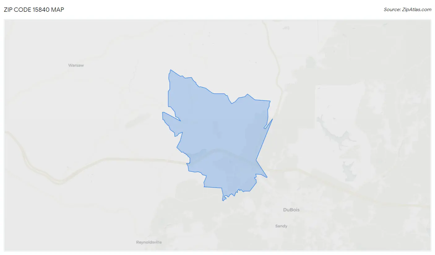 Zip Code 15840 Map