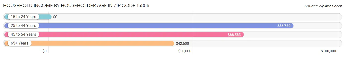 Household Income by Householder Age in Zip Code 15856