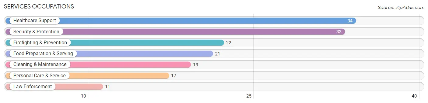 Services Occupations in Zip Code 15860