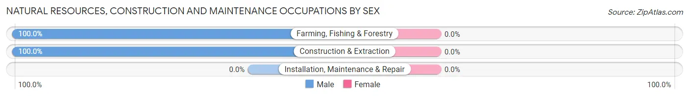 Natural Resources, Construction and Maintenance Occupations by Sex in Zip Code 15861