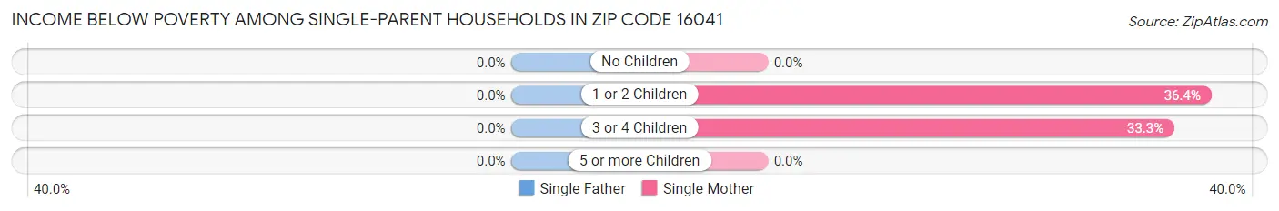Income Below Poverty Among Single-Parent Households in Zip Code 16041