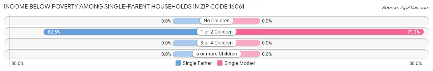 Income Below Poverty Among Single-Parent Households in Zip Code 16061