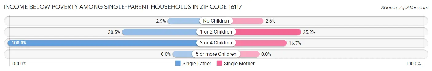 Income Below Poverty Among Single-Parent Households in Zip Code 16117