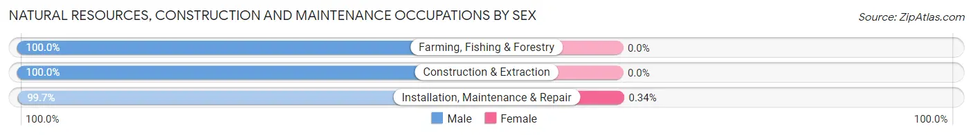 Natural Resources, Construction and Maintenance Occupations by Sex in Zip Code 16127