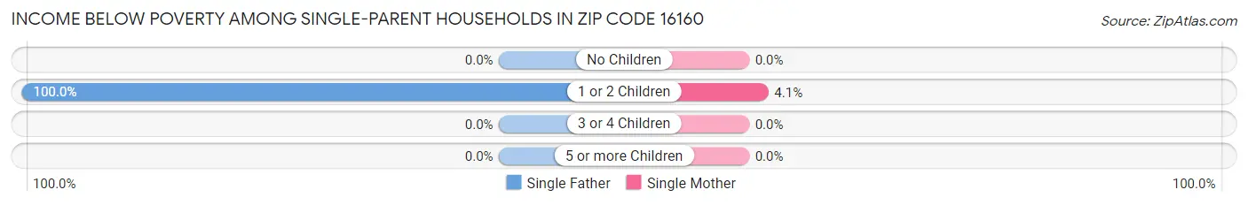 Income Below Poverty Among Single-Parent Households in Zip Code 16160