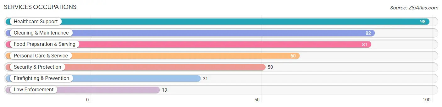 Services Occupations in Zip Code 16232