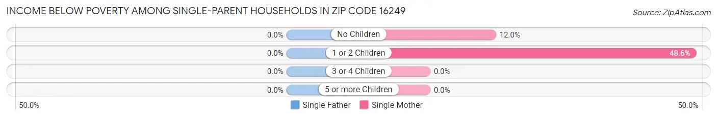 Income Below Poverty Among Single-Parent Households in Zip Code 16249