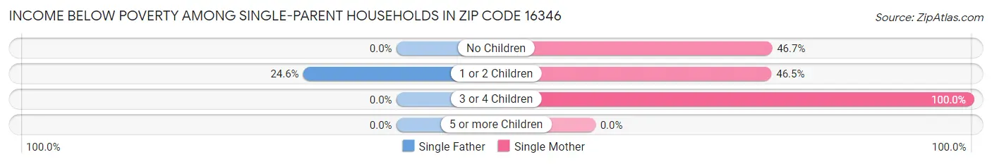 Income Below Poverty Among Single-Parent Households in Zip Code 16346