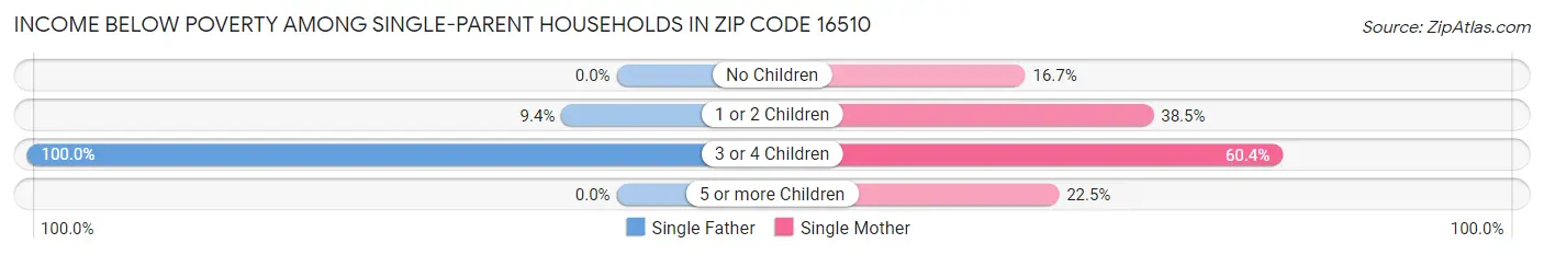 Income Below Poverty Among Single-Parent Households in Zip Code 16510