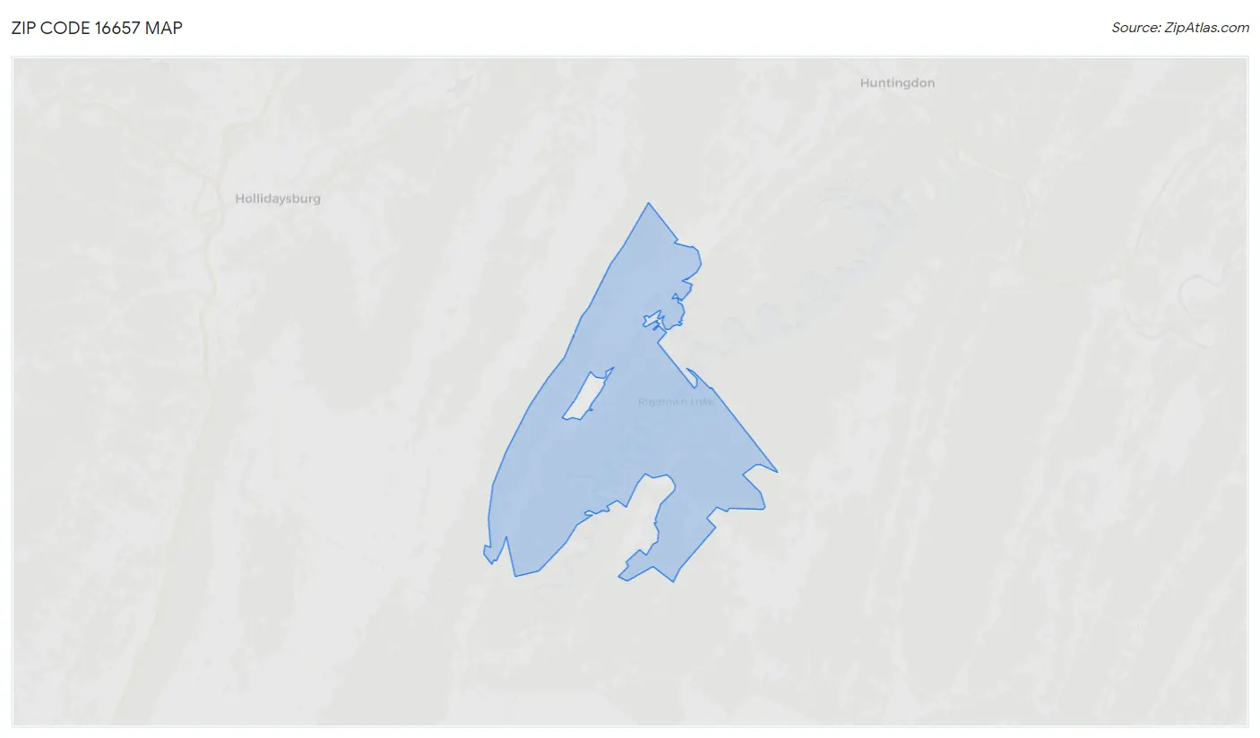 Zip Code 16657 Map