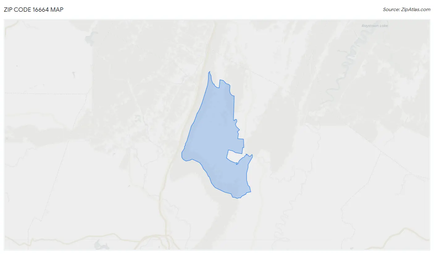 Zip Code 16664 Map