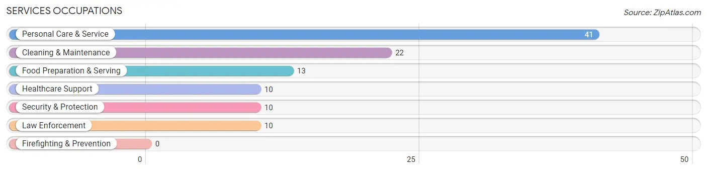 Services Occupations in Zip Code 16667