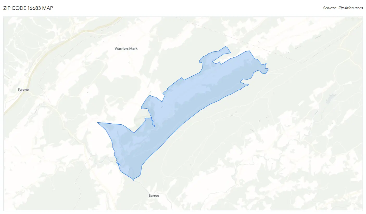 Zip Code 16683 Map