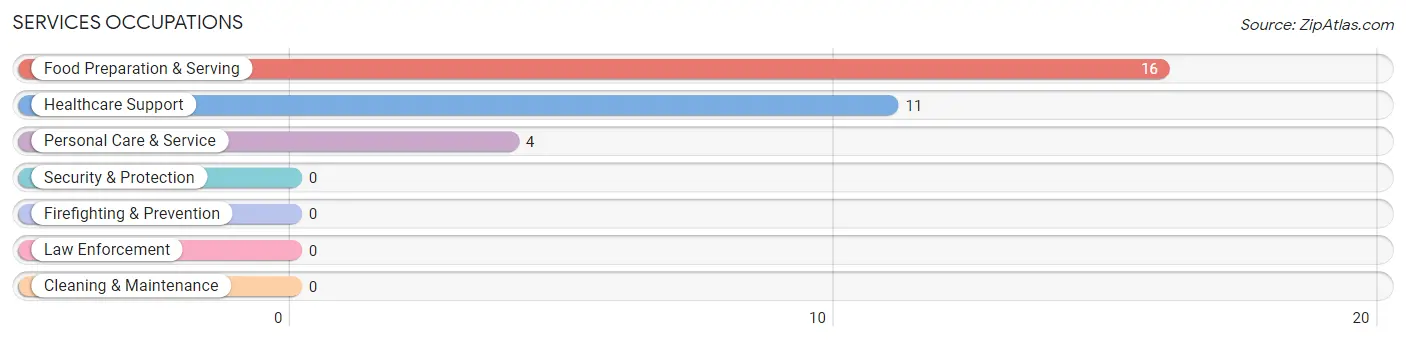 Services Occupations in Zip Code 16694