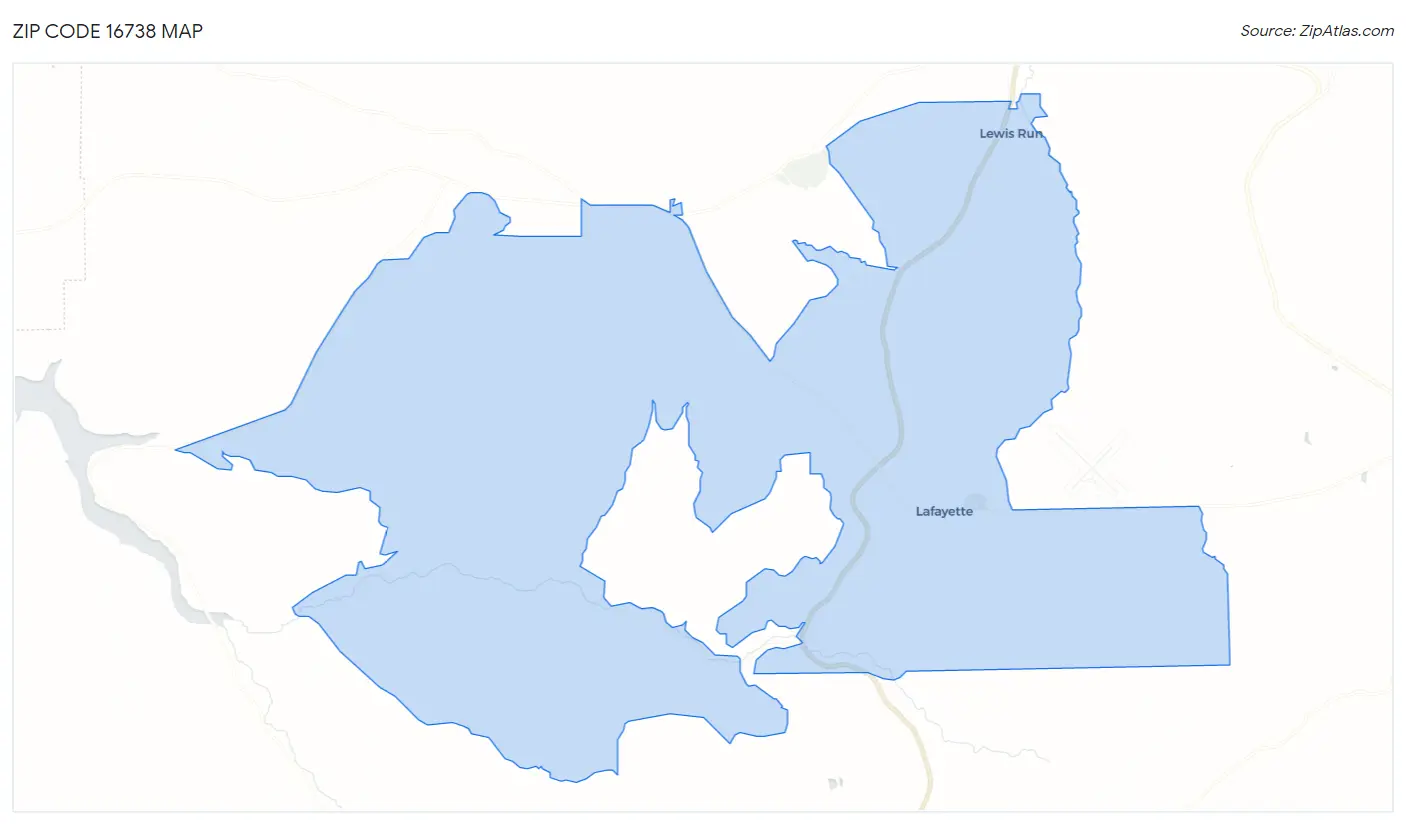 Zip Code 16738 Map