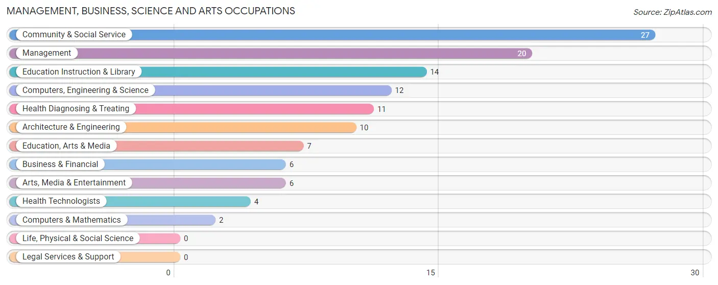 Management, Business, Science and Arts Occupations in Zip Code 16740