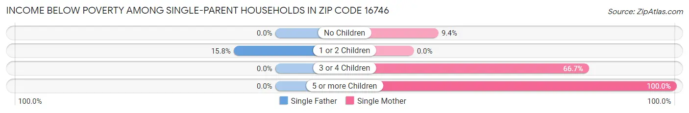 Income Below Poverty Among Single-Parent Households in Zip Code 16746