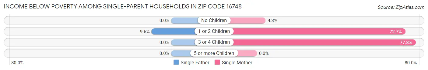 Income Below Poverty Among Single-Parent Households in Zip Code 16748
