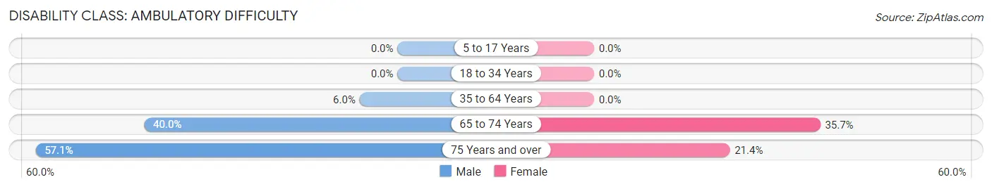 Disability in Zip Code 16832: <span>Ambulatory Difficulty</span>