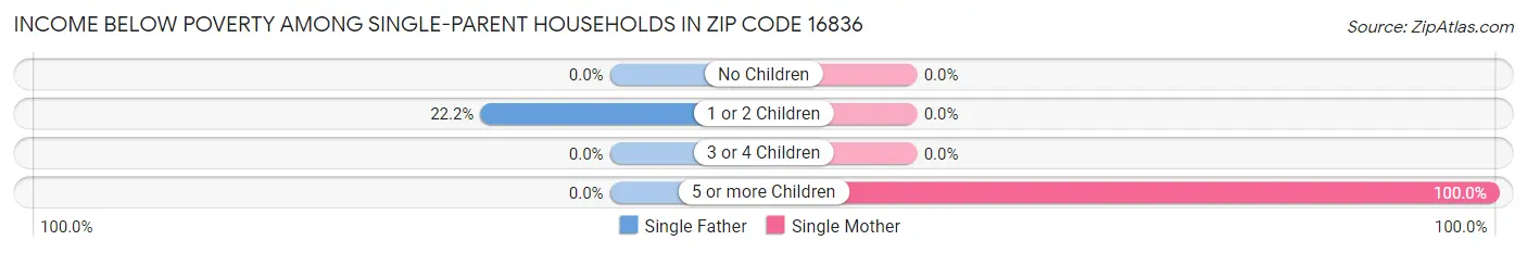 Income Below Poverty Among Single-Parent Households in Zip Code 16836