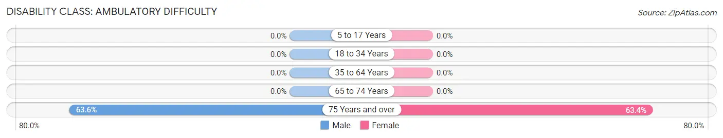 Disability in Zip Code 16840: <span>Ambulatory Difficulty</span>