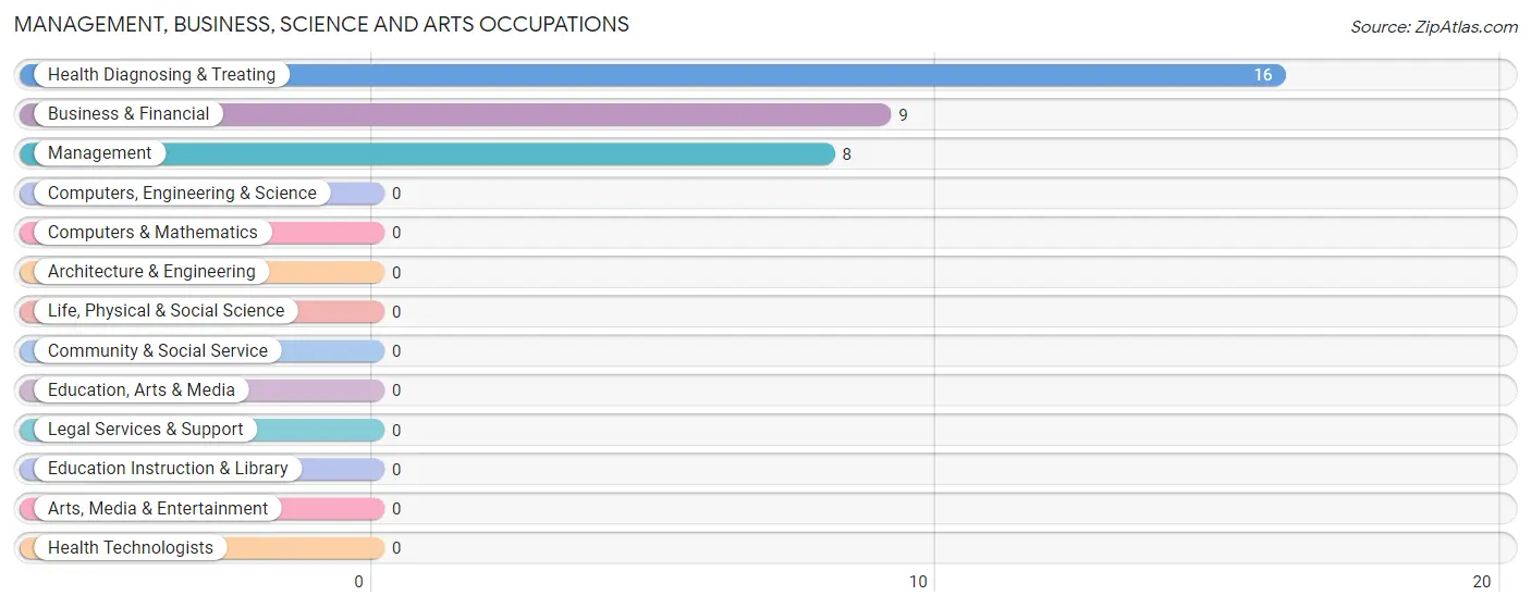 Management, Business, Science and Arts Occupations in Zip Code 16843