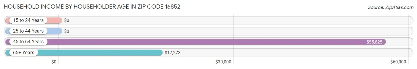 Household Income by Householder Age in Zip Code 16852