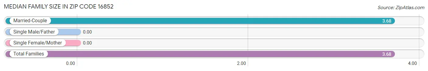 Median Family Size in Zip Code 16852