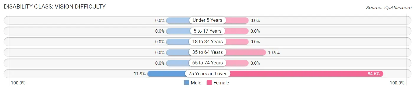 Disability in Zip Code 16861: <span>Vision Difficulty</span>