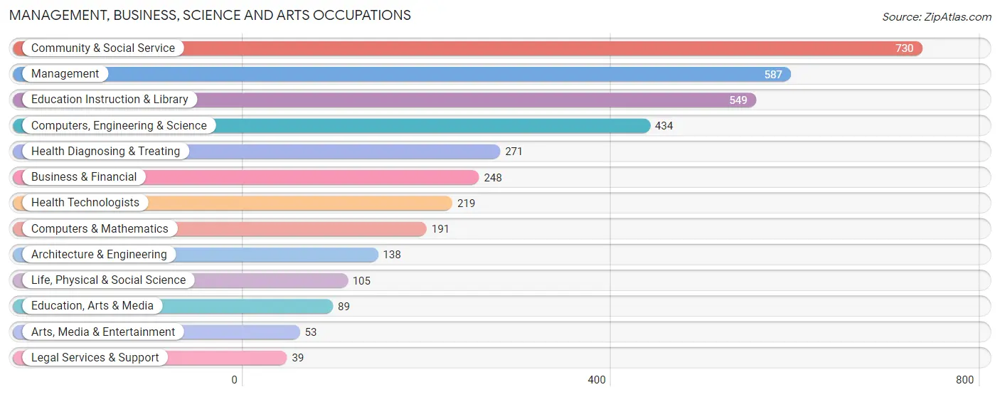 Management, Business, Science and Arts Occupations in Zip Code 16870