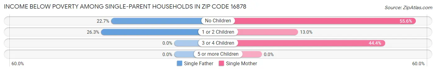 Income Below Poverty Among Single-Parent Households in Zip Code 16878