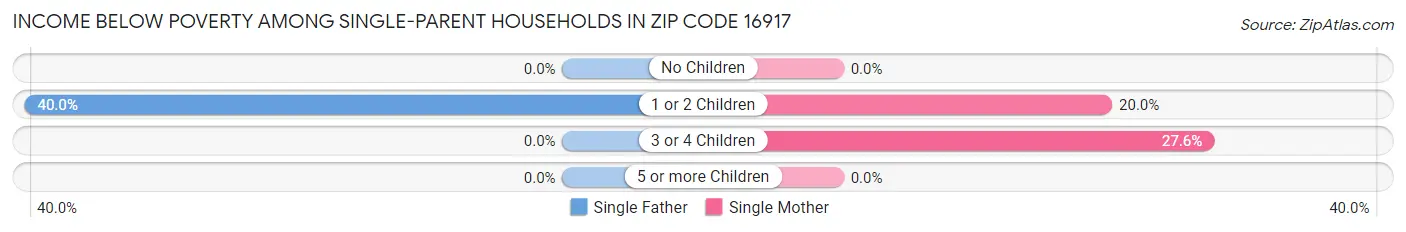 Income Below Poverty Among Single-Parent Households in Zip Code 16917