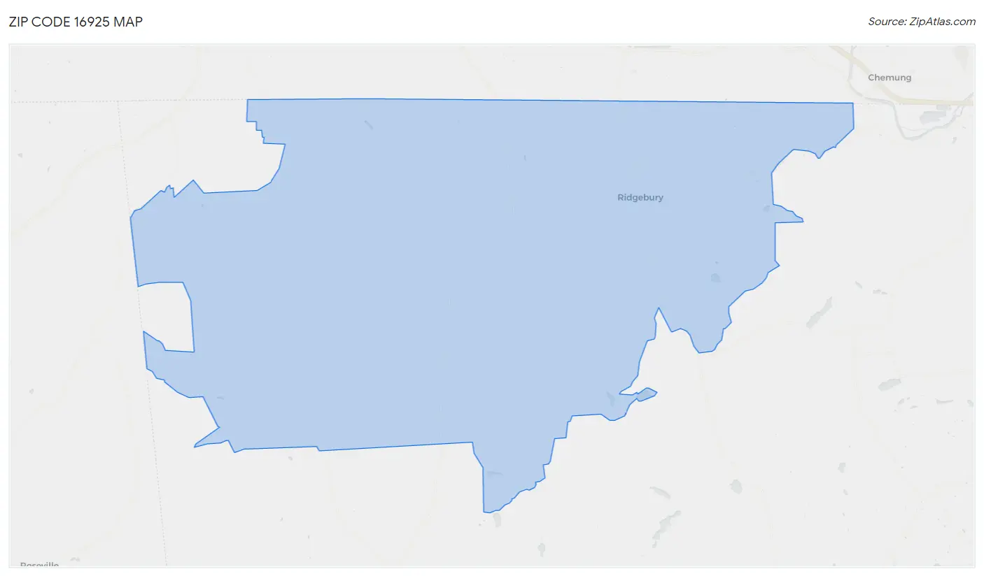 Zip Code 16925 Map