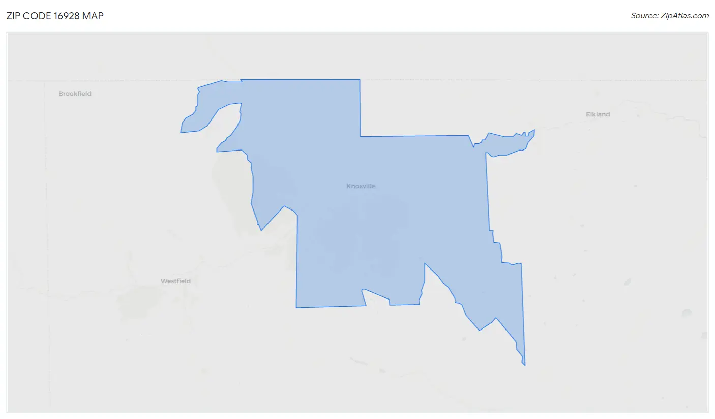 Zip Code 16928 Map