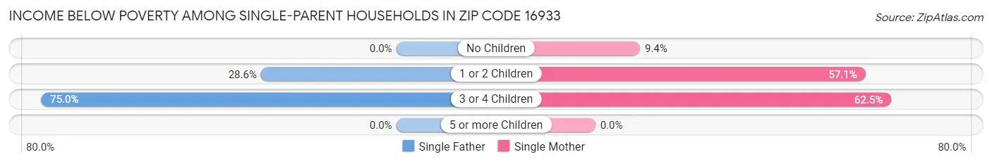 Income Below Poverty Among Single-Parent Households in Zip Code 16933