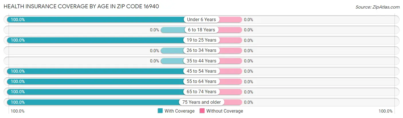 Health Insurance Coverage by Age in Zip Code 16940